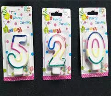 (MIN ORDER: 10 PCS)شمع عيد ميلاد ارقام