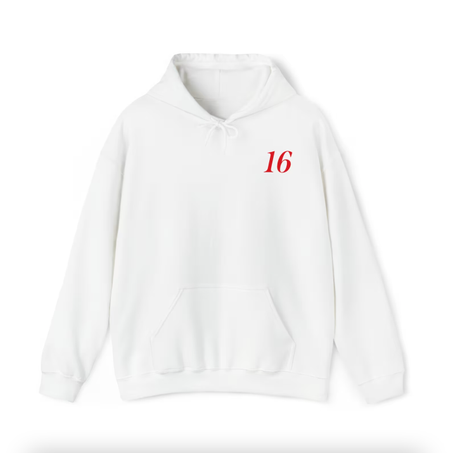 Sweat capuche avec le motif unique du Casque du monégasque Charles Leclerc