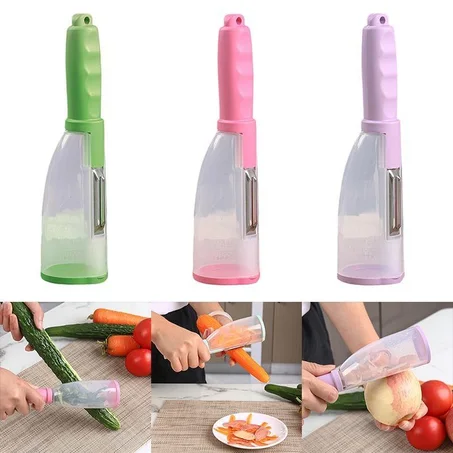 مقشر خضار وفواكه 🥒🍎 يجمع القشور في مكان واحد