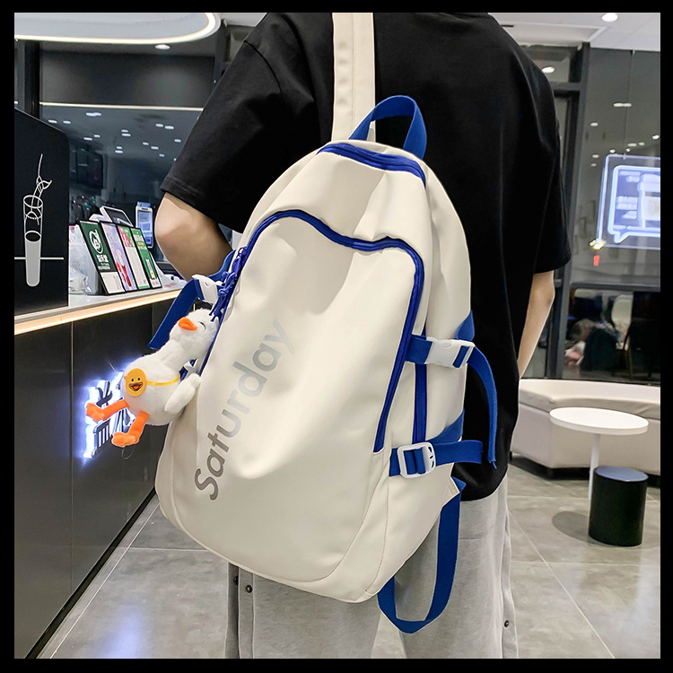 backlux707 شنطة مدرسية بسعة كبيرة، النسخة الكورية، حقيبة ظهر للطلاب الثانوية والجامعيين للجنسين