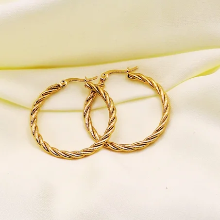 créoles en acier inoxydable