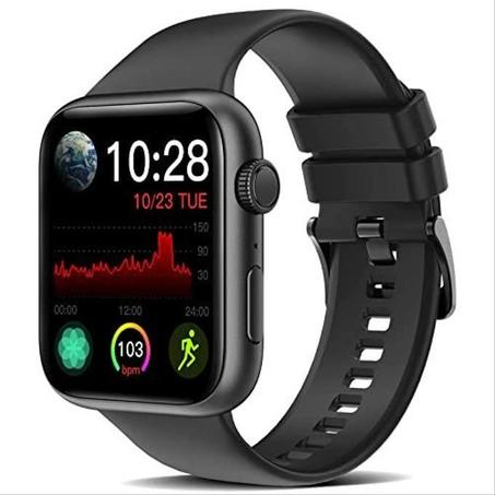 ساعة ذكية مقاومة للماء بتصنيف IP68 لمقاومة المياه والغبار مع تدريب على التنفس من كوزوفمي، 1.83 انش لاندرويد-اي او اس، للرجال والنساء خاصية مراقبة ضغط الدم والأكسجين في الدم، أسود