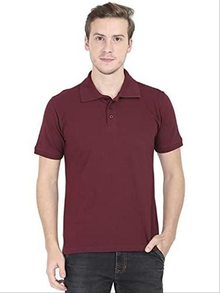 تيشيرت بولو سادة نصف كم بقبة للرجال من ار اس او اوتفيتس
