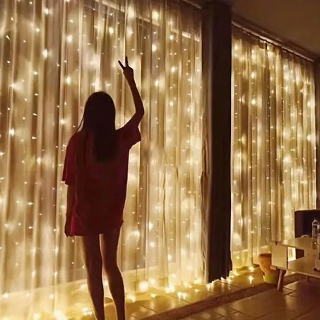 Guirlande Lumineuse Rideau 300 LED 3m × 3m