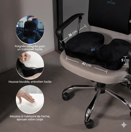 Coussin Ergonomique ATOME – Confort & Soutien Haute Précision