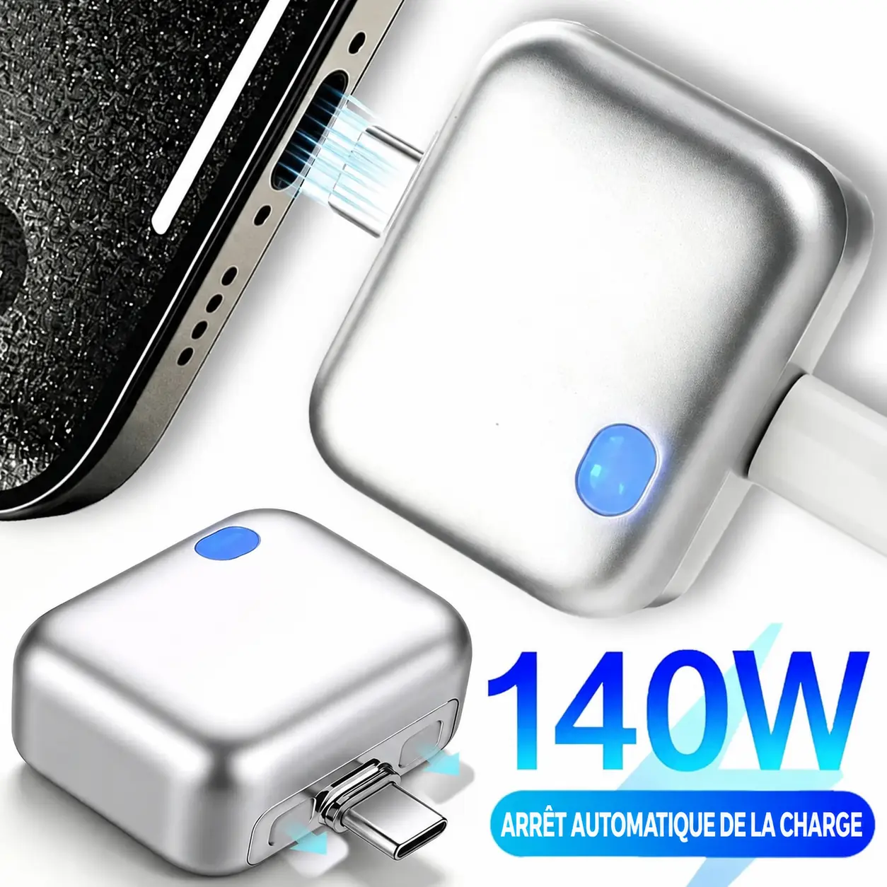 Adaptateur USB-C Auto-Éjectable 140W