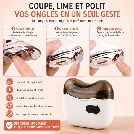 Coupe ongle 2 en 1 rechargeable