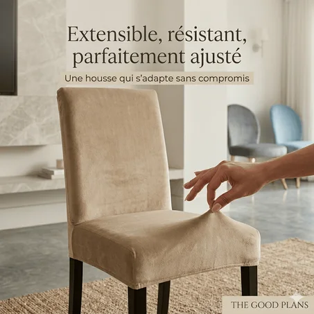 Housses des chaises  pour salle à manger, extensibles