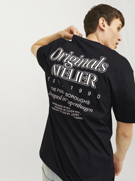 T-Shirt 'JORSantorini' JACK & JONES en Noir