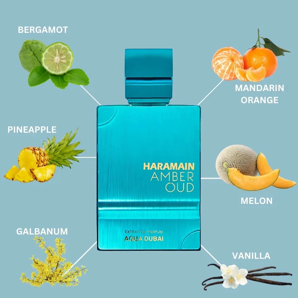Amber Oud Aqua Dubai Al Haramain Perfumes for women and men
