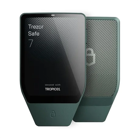 Trezor Safe 7 - Crypto Hardware Wallet with Bluetooth, Color Touchscreen, Transparent Secure Element