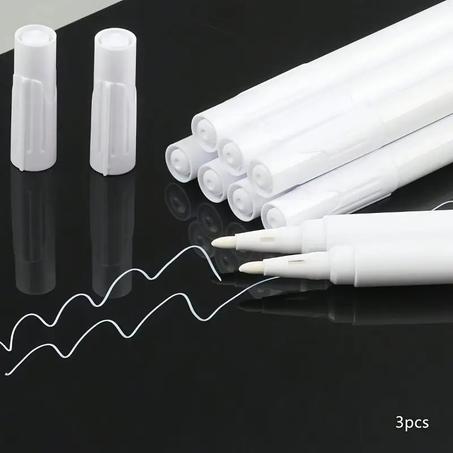 Lot de 3 Marqueurs à Craie Liquide Blanche