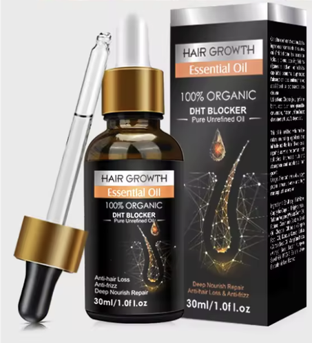 زيت أساسي لنمو الشعر – قوة، كثافة، وأقل تساقط