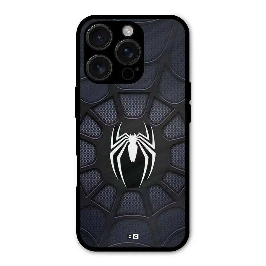 Black Web Shockproof Hybrid Protection (Metal + TPU) Back Case Cover