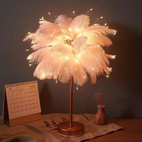 Lampe Décorative Plume Lumineuse – Ambiance Chic & Féérique