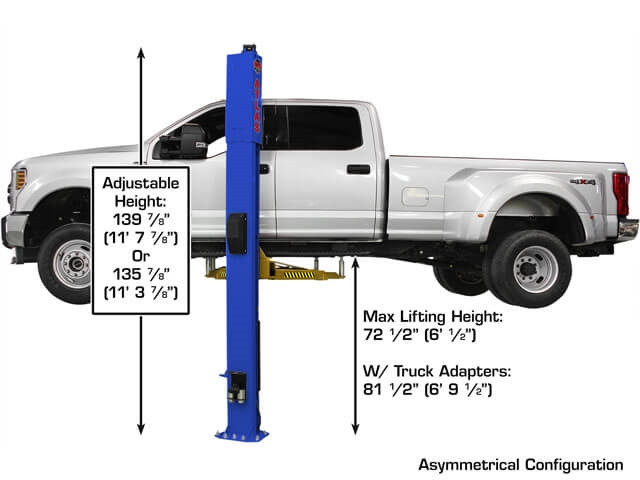 Atlas® Platinum PVL-10 ALI Certified Adj Height 2 Post Lift 10,000 lbs
