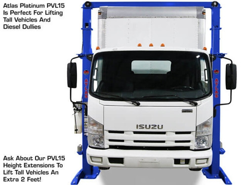 Atlas® Platinum PVL-15 ALI Certified 2 Post Lift 15,000 lbs