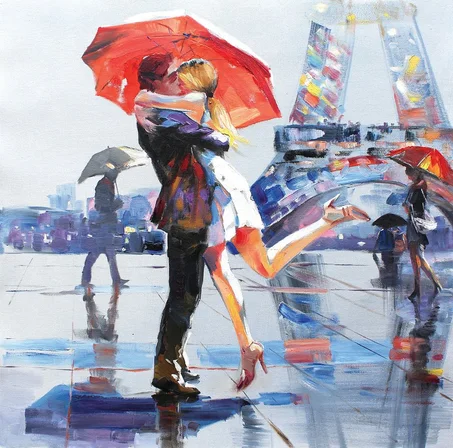 Tableau intitulé Paris amoureux