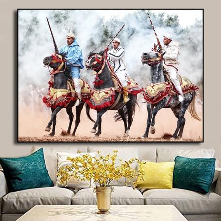 L'authentique peinture du patrimoine marocain Assiette Al-Tabardi