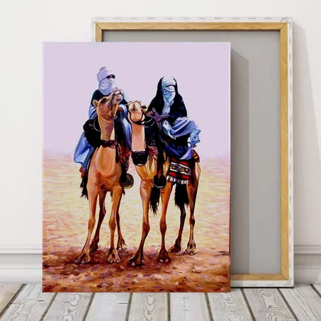 Les sahraouis montent à dos de chameau