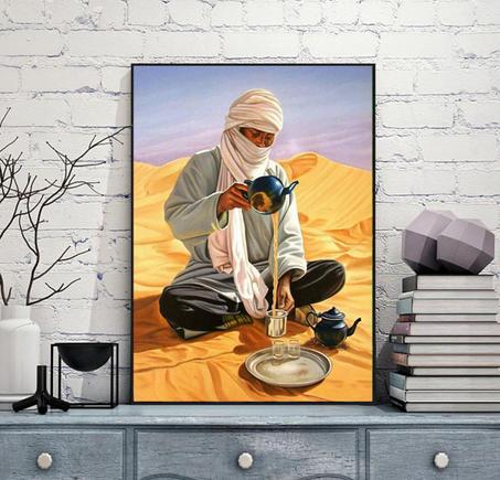peinture d'art de thé du désert