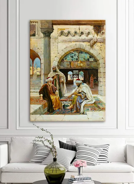 Tableau Déco Marocain Traditionnel – Impressions sur toile modernes contemporaines d’art de mur pour la décoration murale de bureau ou de salon à la maison