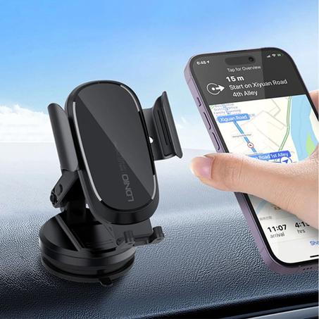 الجيل الجديد حامل وشاحن هاتف لاسلكي للسيارة 15 واط قابل للإمالة والدوران 360 درجة