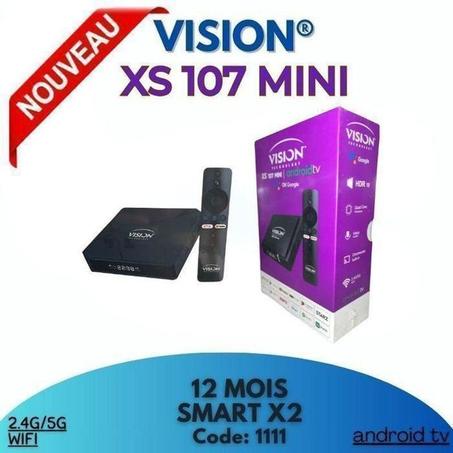 VISION XS107 Mini –TV Box Android  بوكس vision +إشتراك smart X2