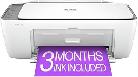 Impresora multifunción inalámbrica de inyección de tinta a color HP DeskJet 2855e, escáner y fotocopiadora. Ideal para el hogar. Incluye 3 meses de Instant Ink (588S5A)