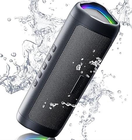 Altavoz Bluetooth con sonido HD, inalámbrico portátil, resistente al agua IPX5, hasta 20 horas de reproducción, emparejamiento TWS, BT5.3, para casa, fiesta, exterior y playa, ideal como rega