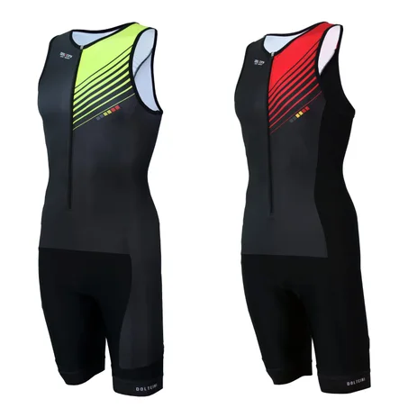 Combinaison Trifonction Triathlon DOLTCINI Pro Forza Sans Manches Red & Acid Mixte