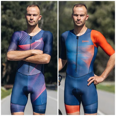 Combinaison Trifonction Triathlon INVERSE Courte et Moyenne Distances Homme