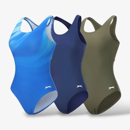 Maillot Natation 1 Pièce Dos Nageur SLAZENGER Lycra Xtra Life Racer Back Femmes