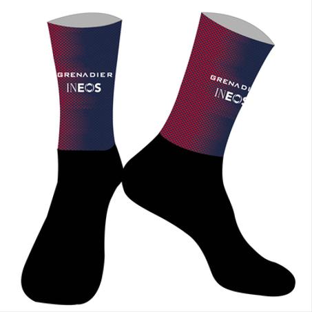 Chaussettes Cyclisme Aéro Lycra Ultralight INEOS & BORA Pro Team