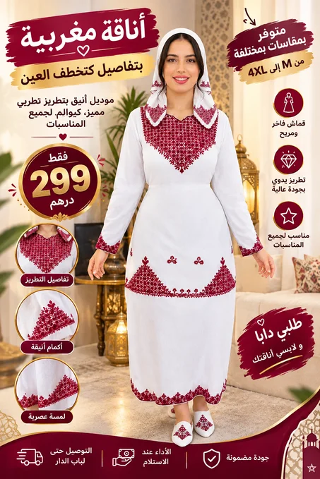 Pack الأناقة المغربية بالطرز الفاسي