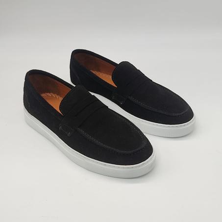 Mocassins en daim noire