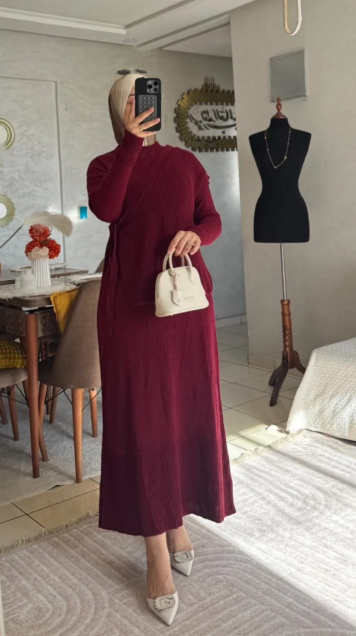 فستان صوف جيرونا… الأناقة الراقية لي كتشعل الإطلالة