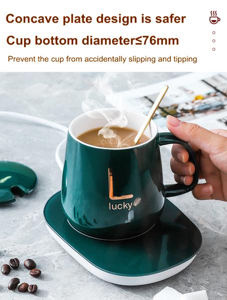 Chauffe-tasse à café USB pour bureau à domicile chauffe-tasse plaque chauffante pour cacao thé eau lait 55°C coussin chauffant thermostatique tasse Heate
