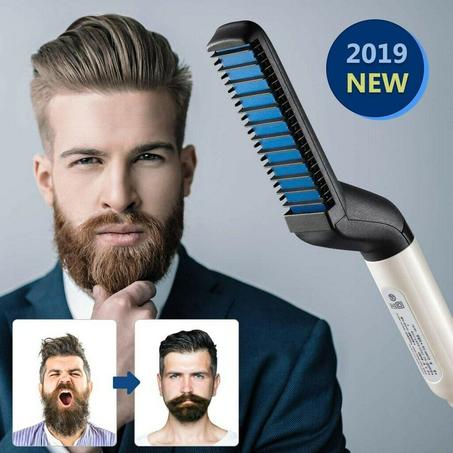 Peigne à cheveux électrique brosse rapide barbe lisseur hommes
