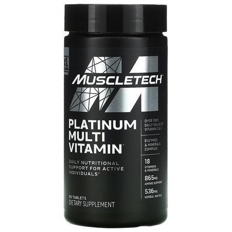 Muscletech, Multivitamines platine, 90 comprimés