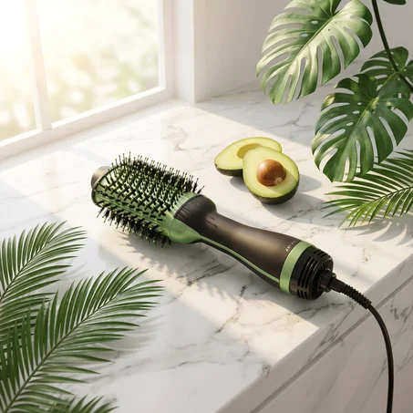 Dialy - فرشاة "Avocado 3D" الاحترافية لتجفيف وتصفيف الشعر