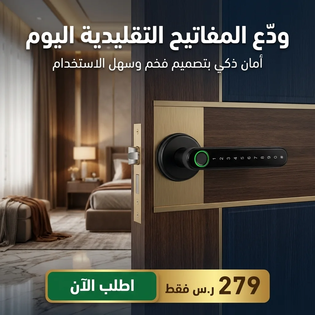 قفل باب ذكي منزلي بتقنية