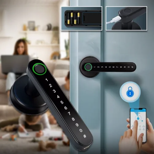 قفل باب ذكي منزلي بتقنية