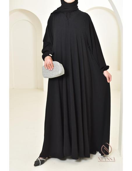 Abaya Dubaï Umbrella en jazz Hurija Noir