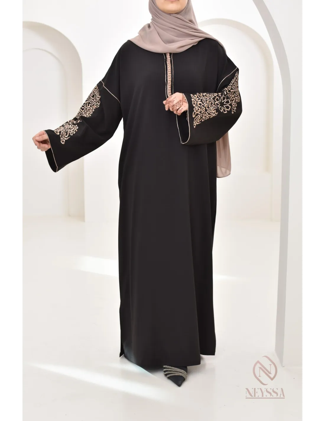 Abaya caftan OUJDA NOIR