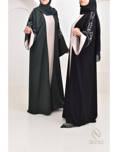 Abaya Dubaï kimono WALIYA Noire clores