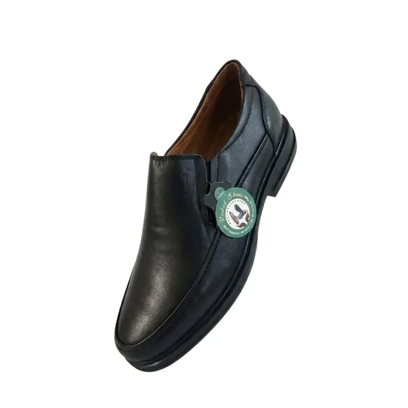 حذاء رجالي أسود جلدي