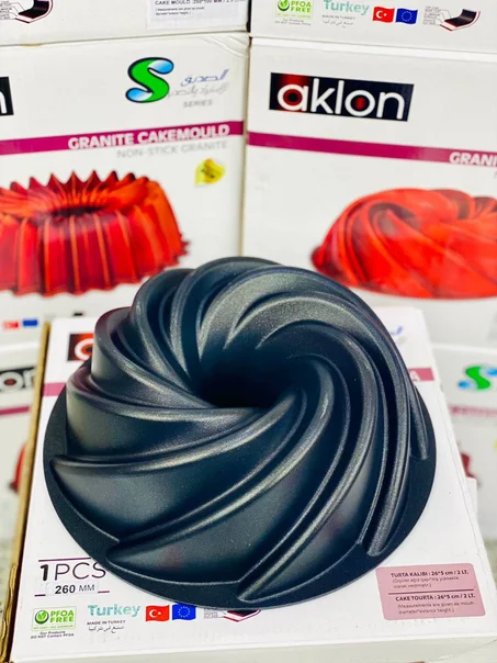 قالب حلوي جرانيت لون ازرق دائري