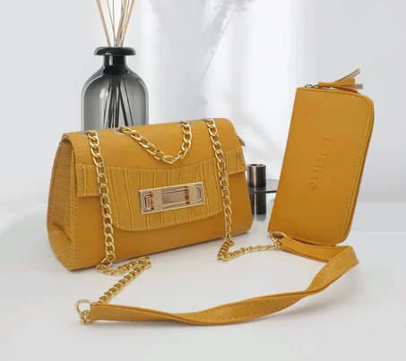 حقيبة يد نسائية أنيقة تتكون من قطعتين " متعددة الألوان + التوصيل بالمجان + الدفع عند الاستلام  "