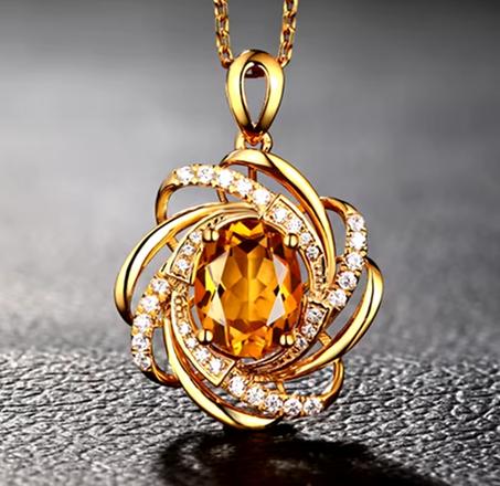 قلادة الزهرة دوامة من حجر الزركون